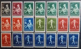 Niederlande ex. Kat. 322-340 **/* 1938/39 Kat. 154 Euro