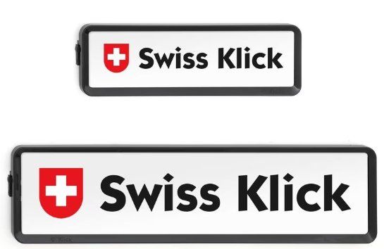 Swiss Klick Sonstiges Fahrzeugzubehör: Kennzeichenhalterset Wechselsystem Swiss Klick, Schwarz – Neu und originalverpackt aus Glarus von adler112