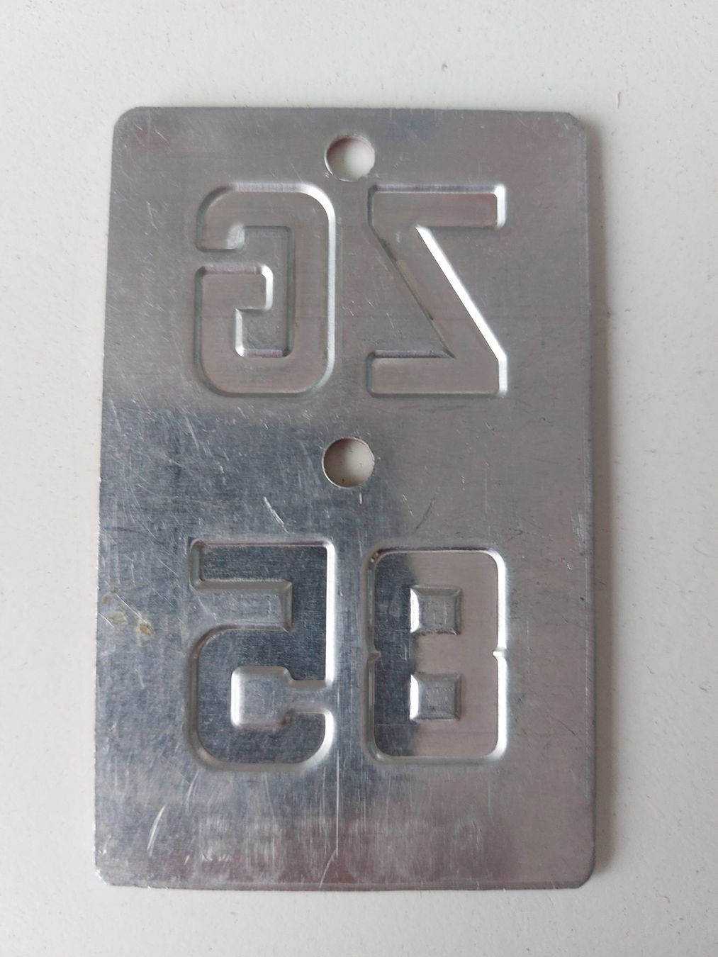 Sachs Insegne: Velonummer ZG 85 plaque Velo – Usato da Schenkon venduto da Uhu007 1