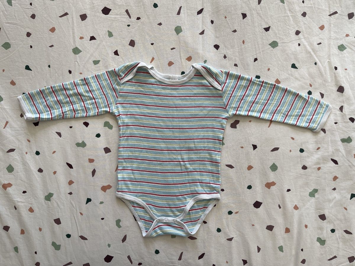 Biancheria intima: Langarmbody, gestreift, Grösse 86/92 – Usato da Hirzel venduto da carta9