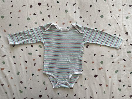 Langarmbody, gestreift, Grösse 86/92