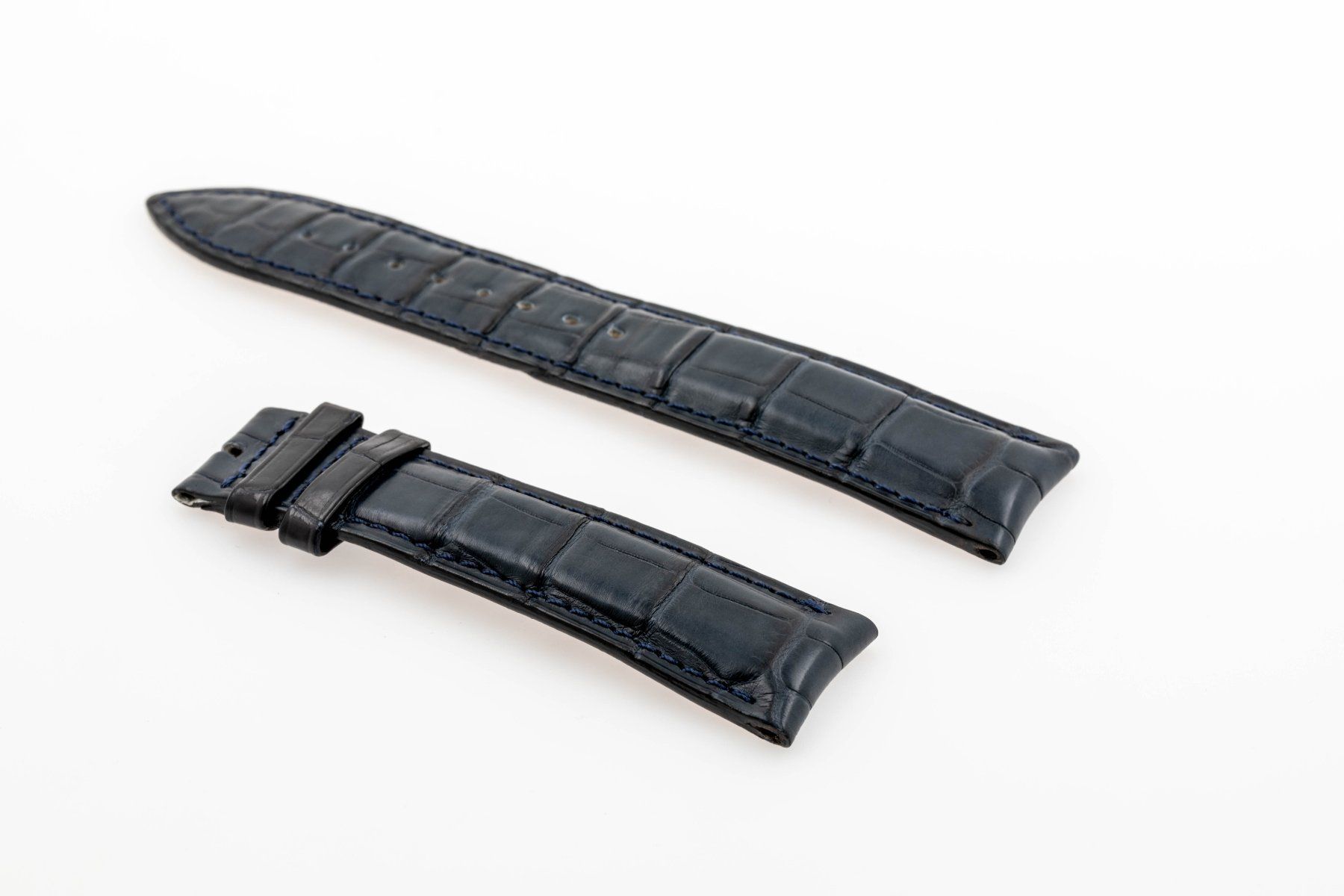 Armbänder & -reifen: Jaeger dark blue leather strap 21mm – Neu (gemäss Beschreibung) aus Epalinges von bracelet123