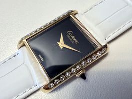CATENA "Tank" type, MEDIUM, Plaqué or, Mechanical, Swiss