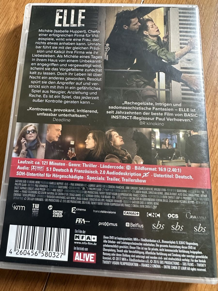 Tutti i DVDs: Elle Paul Verhoeven DVD – Usato da Benken ZH venduto da Audi-erich 1