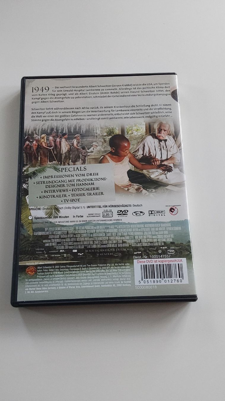 Alle DVDs: Albert Schweitzer - Ein Leben für Afrika DVD – Gebraucht aus Worb von niklas2001 1