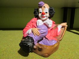 Clown Figur Zauberer im Koffer ohne OVP