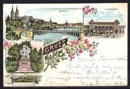 Litho Basel, Centralbahnhof, Denkmal der