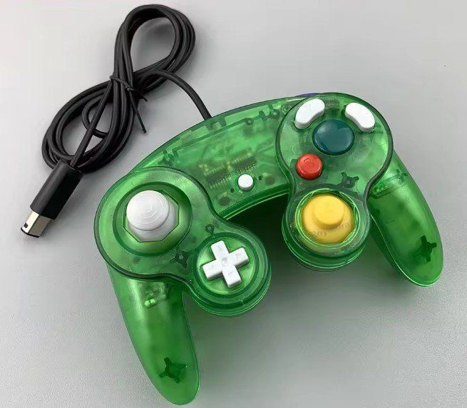 Controller: Game Cube Controller Joypad clear green transparent grün NEU – Nuovo (secondo la descrizione) da Goldau venduto da agestuffer