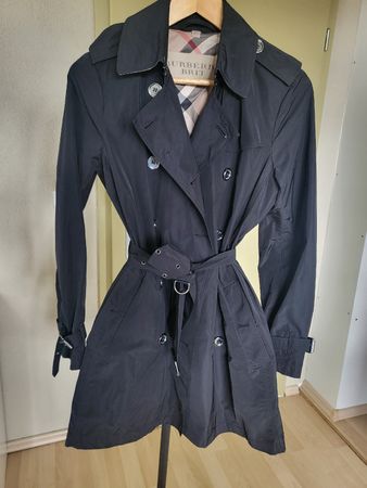 Burberry Brit Black Trench Coat/ Rain Coat - Size 38
