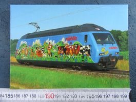 BAHN SCHWEIZ SBB WERBELOK Re460 "MÄRKLIN ALPAUFZUG "1995 AK