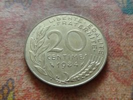 FRANCE  20 Centimes  1984