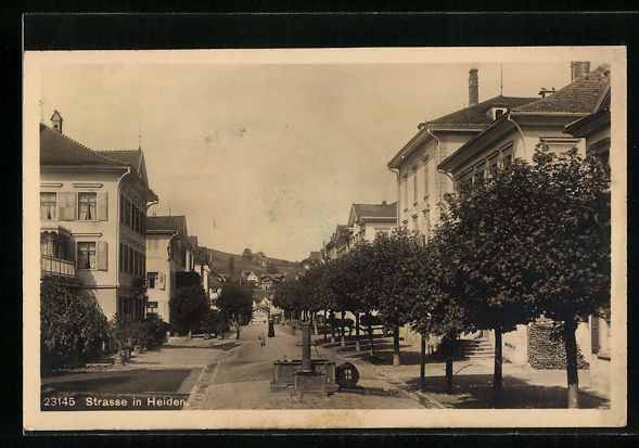 Cartoline postali: Foto-AK Heiden, Blick in Strasse, 1915 – Usato da Berlin venduto da bartko-reher