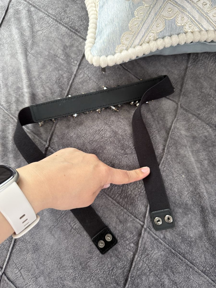 Cinture: Cintura elastica nera con strass – Nuovo (secondo la descrizione) da Lugano venduto da ari_2v6v 4