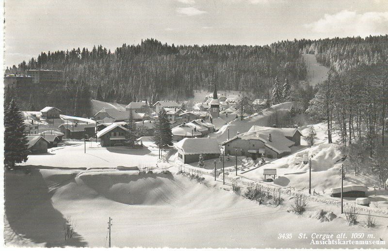 Cartoline postali: St. Cergue - Winter + ca. 1950 – Usato da Emmenbrücke venduto da teestube