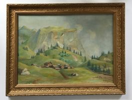 Tableau à l’huile de M PONCI 1929 sur panneau