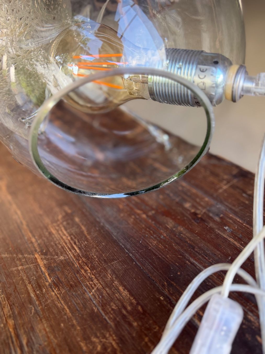 Lampade: runde Glaslampe für Tisch – Usato da Hettenschwil venduto da tobee62 1