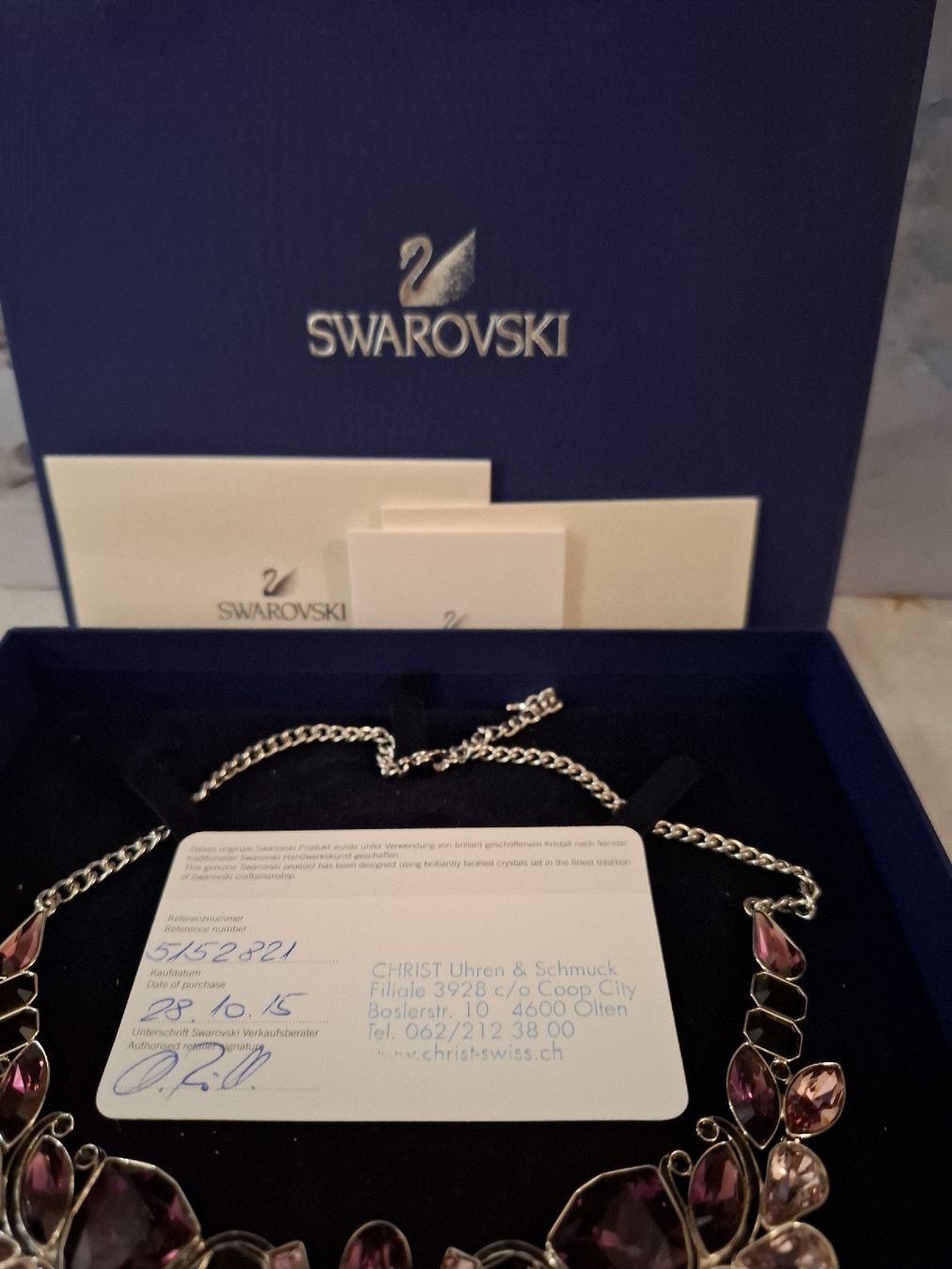 Swarovski Catenine: SWAROWSKI IMPULSE BIB HALSKETTE NO.5152821 – Nuovo e nell'imballaggio originale da Gretzenbach venduto da schibaya 6