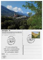 Intragna Briefmarke 100 Jahre Centovalli Bahn FART ABe 4/8