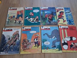 8x Vintage Tintin Journal 1960 & 1961 (12e & 13e année) Rar