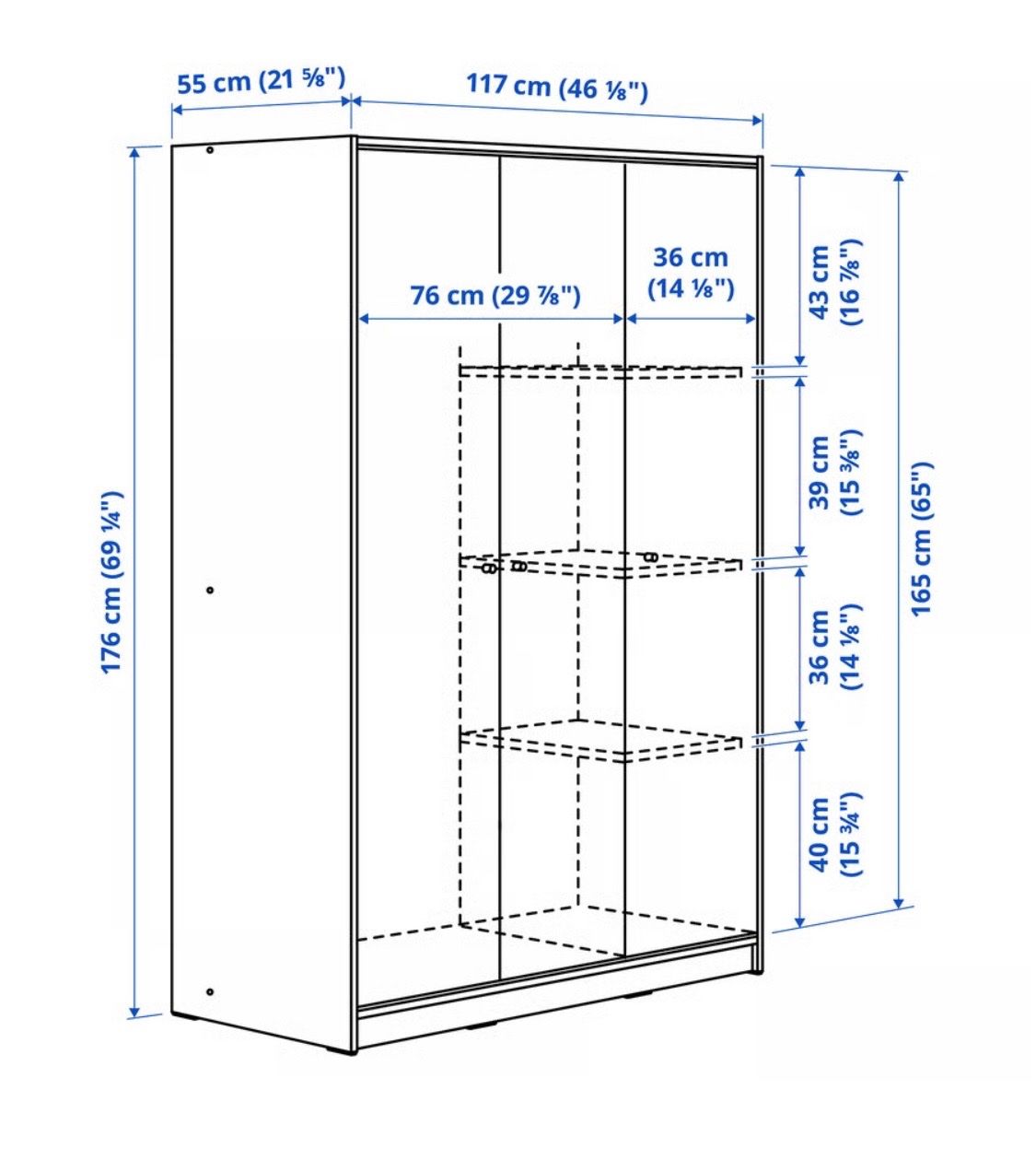 Ikea Armadi: Kleiderschrank – Usato da Luzern venduto da kontal 2
