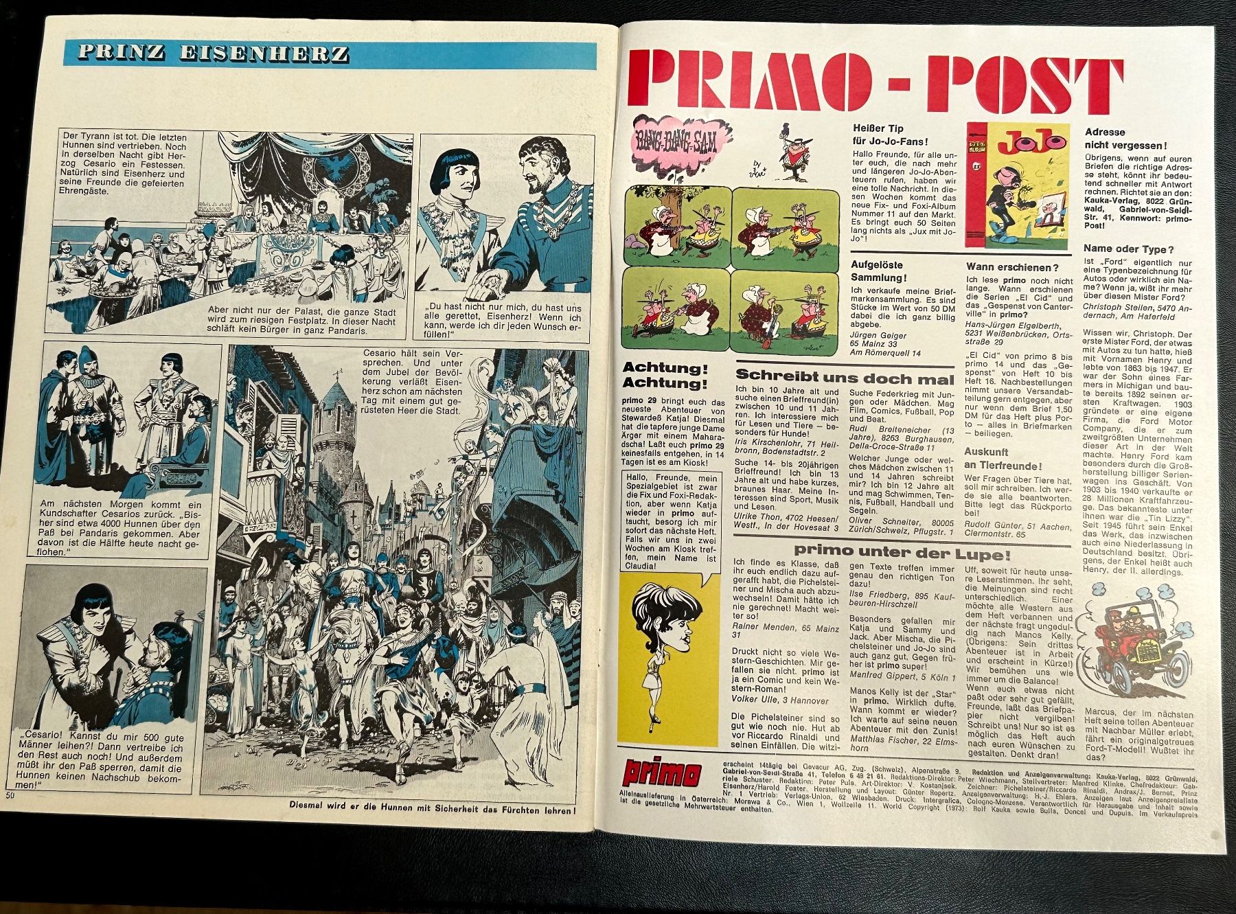 Comics: Primo Nr. 28 1973, 100 Comics eingestellt ab 1.- – Gebraucht aus Seltisberg von quadartswiss 1