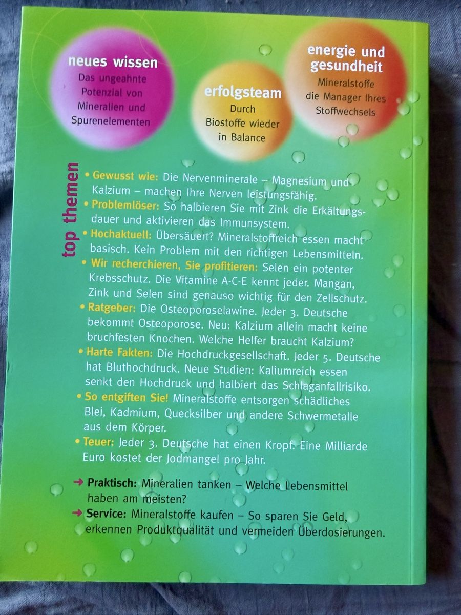 Libri: Das Mineralien ErfolgsProgramm Buch gebraucht – Usato da Basel venduto da Cora3 1