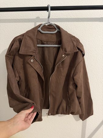 Damen Jacke im Wildleder Look