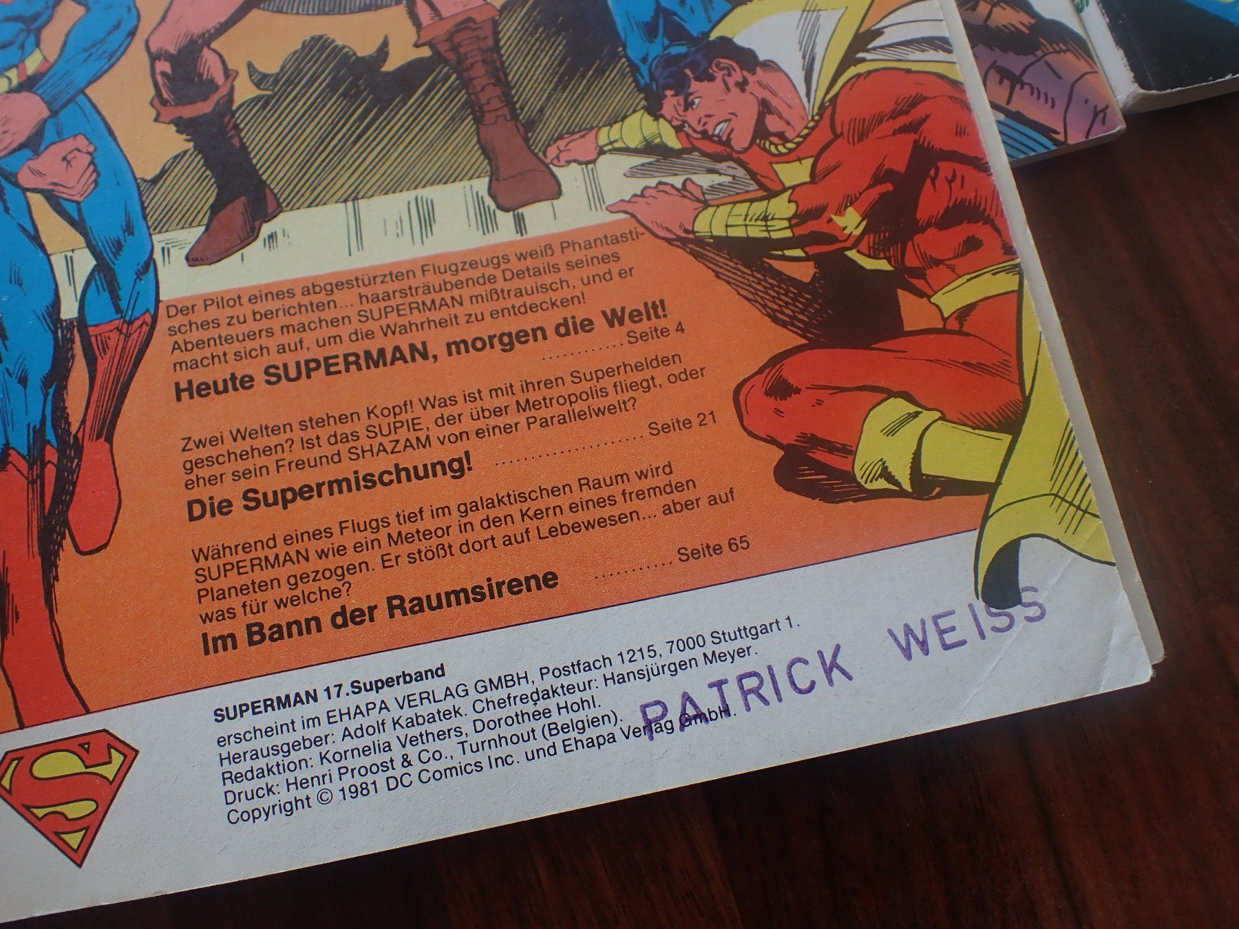 Comics: 5 alte Ehapa " SUPERMAN Superband " Comic Hefte / Alben – Gebraucht aus Geroldswil von boy5toy 5