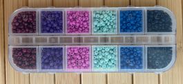 Rocailles Perlen in Organizer Box bunt NEU