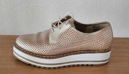 Plateau Schnürschuhe g old, Grösse 38 - Sommer Trend