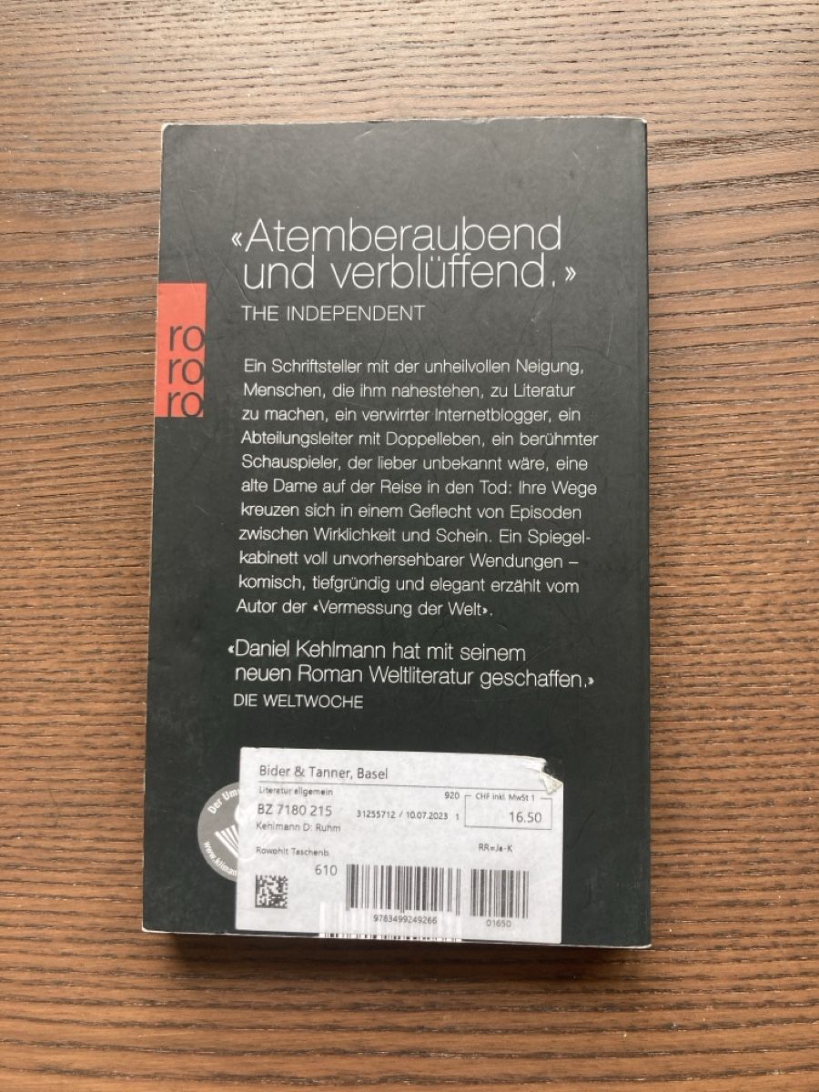 Libri: Ruhm – Usato da Basel venduto da mer_yx9k 1
