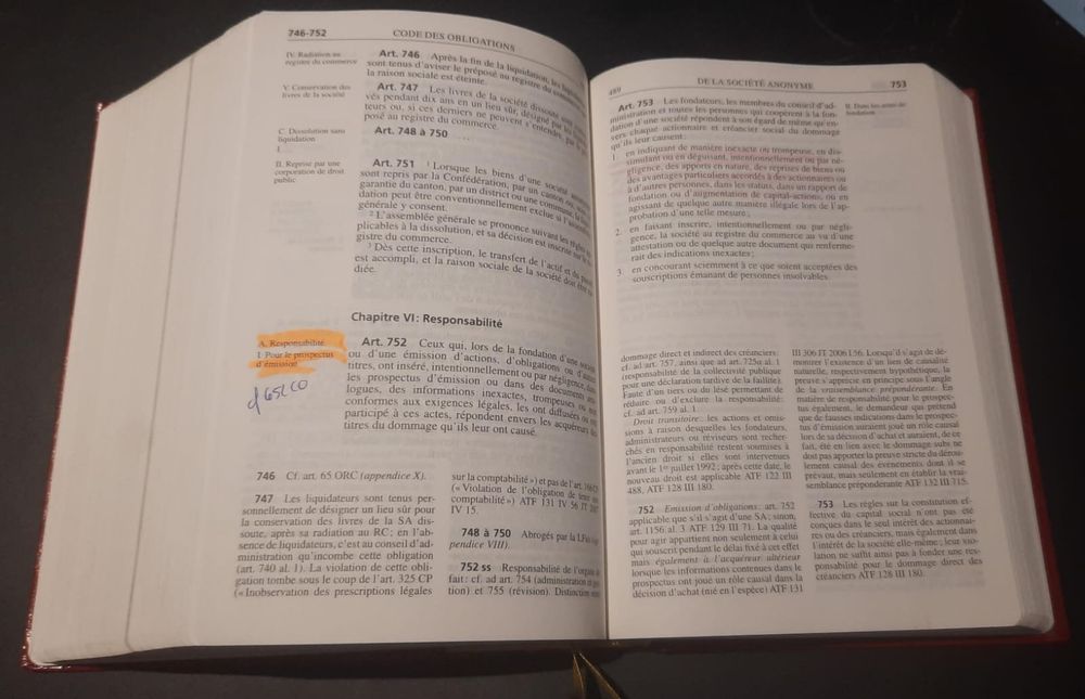Code Civil Suisse & Code Des Obligations Annotés - 8ème (D'occasion) à ...