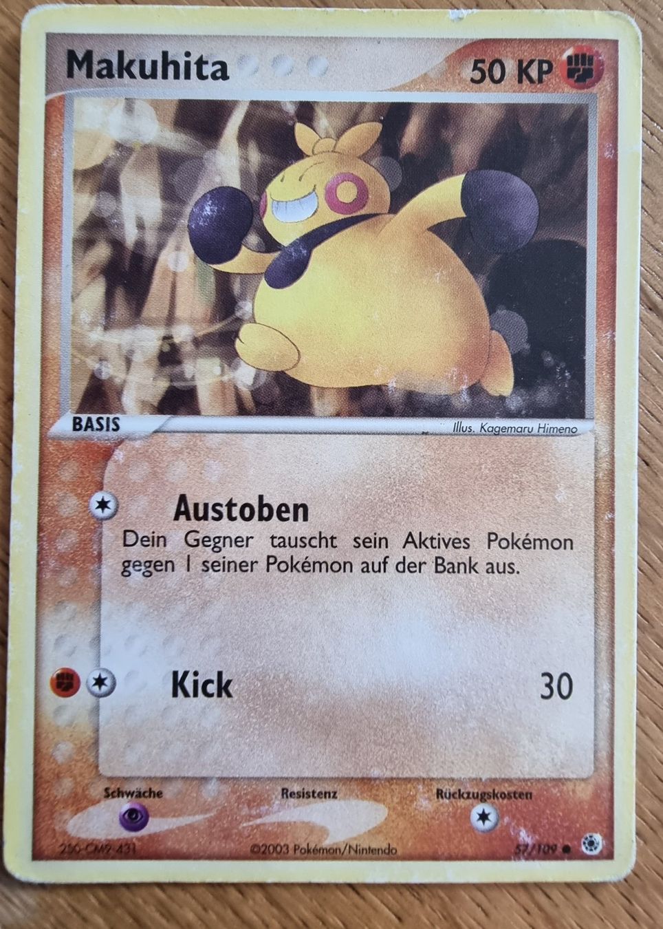 Pokémon Carte collezionabili: Pokémon Makuhita 2003 DE 57/109 – Usato da Roggwil BE venduto da S_Cards