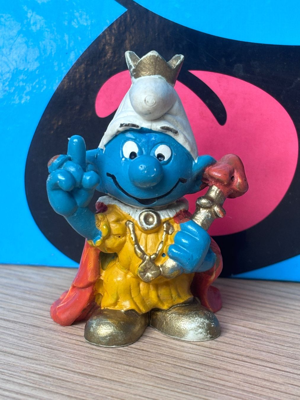 Schleich Statuette: Schlumpf Kaiser, weisser Mütze – Usato da Lyss venduto da Duckszone