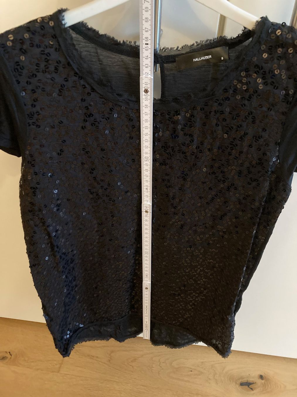 Hallhuber Tops: Glitzer-Top Schwarz Hallhuber; Gr. S – Gebraucht aus Zürich von LisM. 6