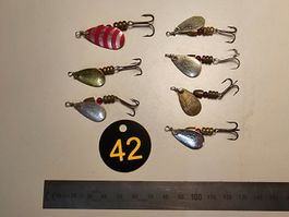 Spinner Löffeli 7er Set der Marke Olympique 6x 1er 1x 2er