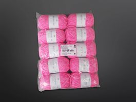 RICO DESIGN flauschiges Garn Neonpink 10 Stk.
