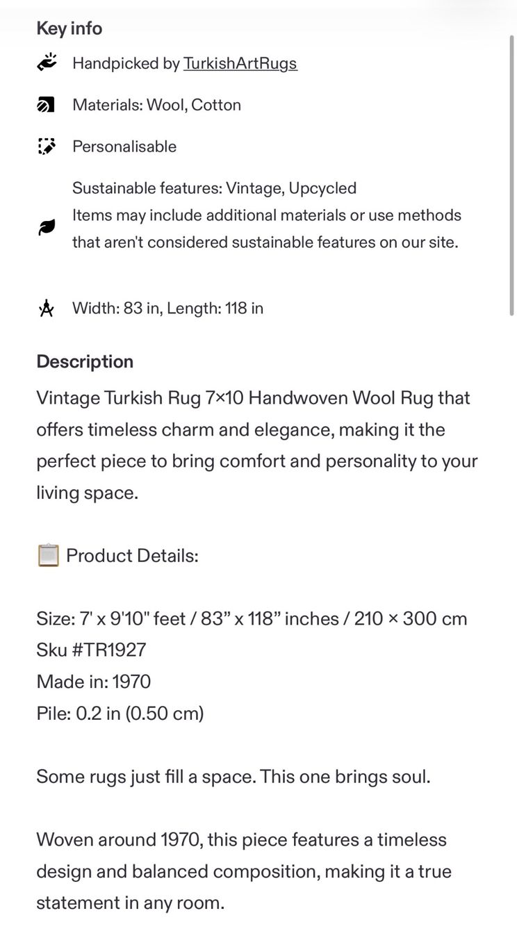 Tappeti: Vintage carpet – Usato da Zürich venduto da Larazade 4
