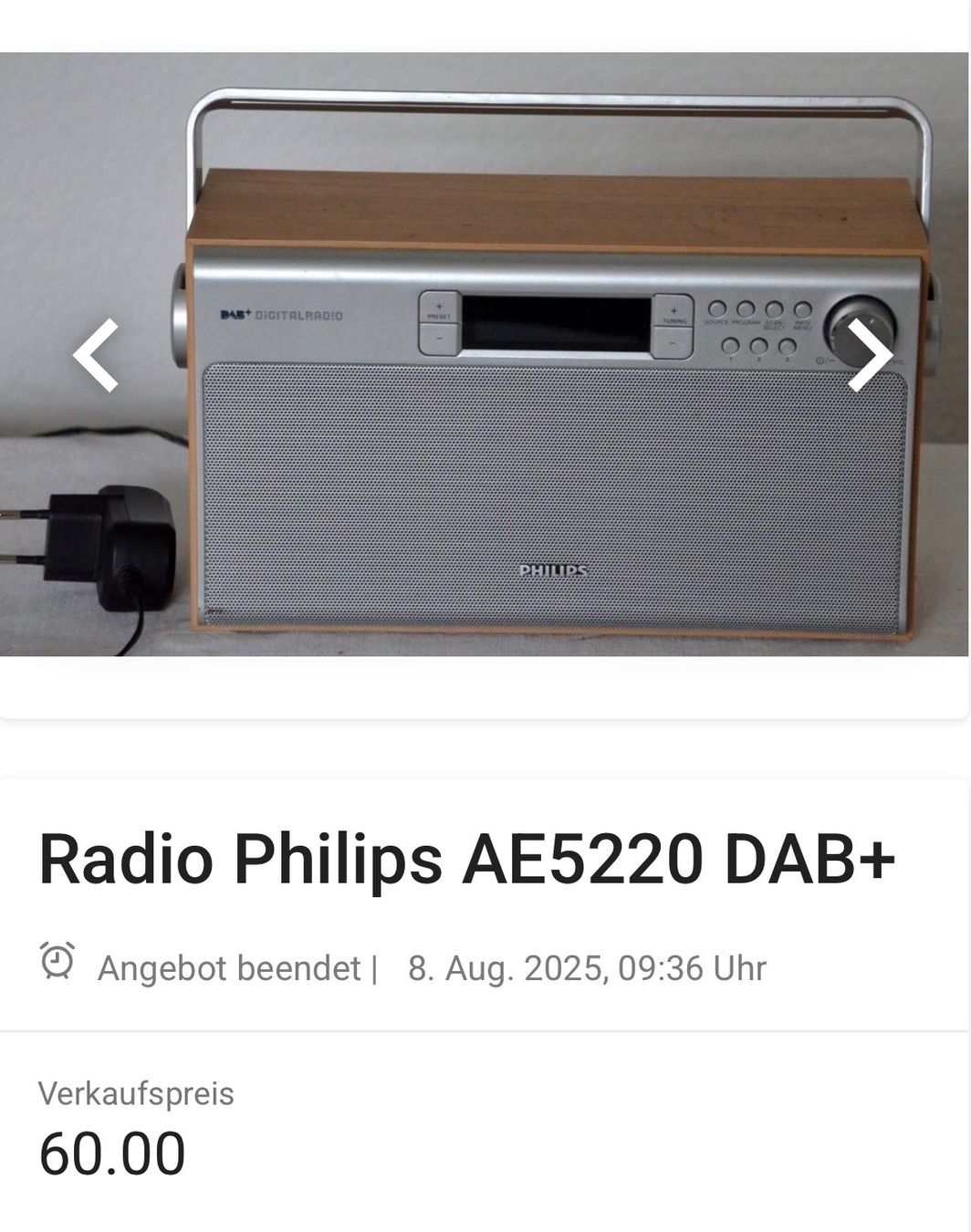 Philips Radio: PHILIPS DAB+-Radio, Model: AE5220/12 – Usato da Döttingen venduto da zha_xh2w 9