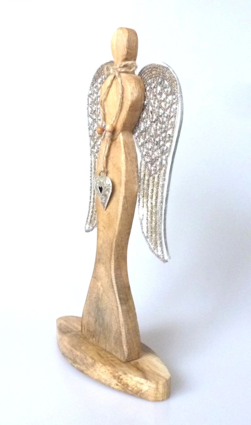 Statuette: Holz-Figur - Engel der Anmut silbern – Nuovo e nell'imballaggio originale da Mauren venduto da Yeelen 3