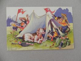 Katze Katzen Humor Jux Minouvis Nr.66 Pfadi Scout Zelt 1957