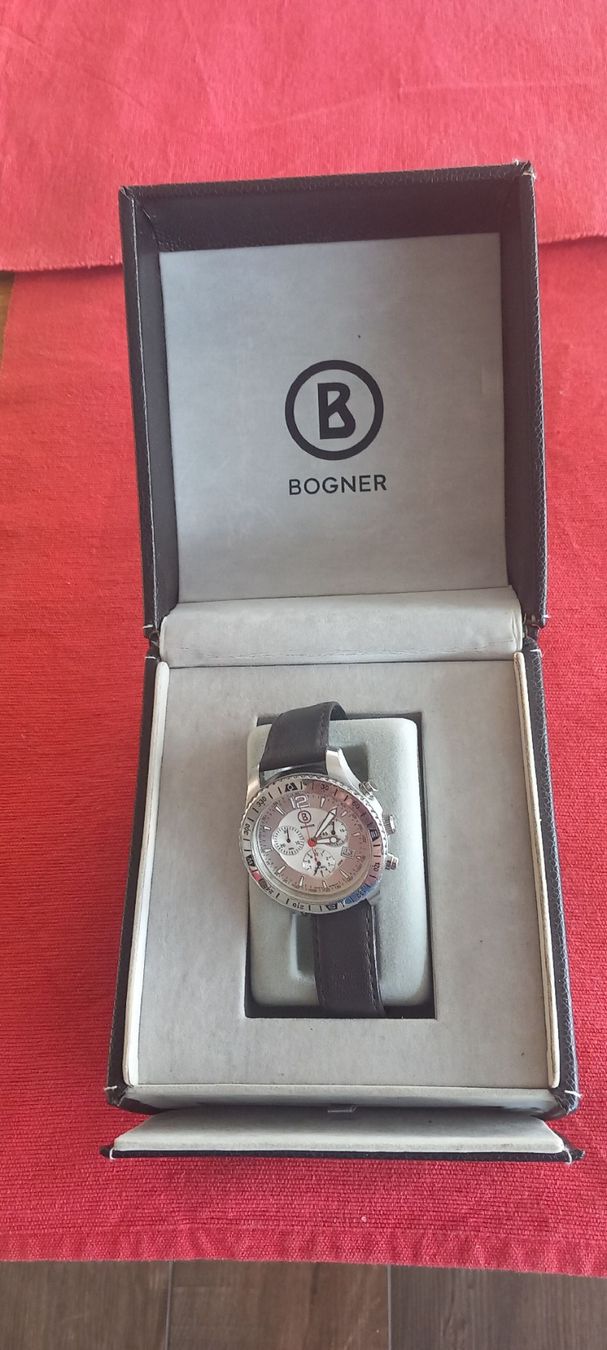 Bogner Orologi: BOGNER Uhr Chronograph mit Lederarmband, – Usato da Wollerau venduto da kfo_2nsp 3