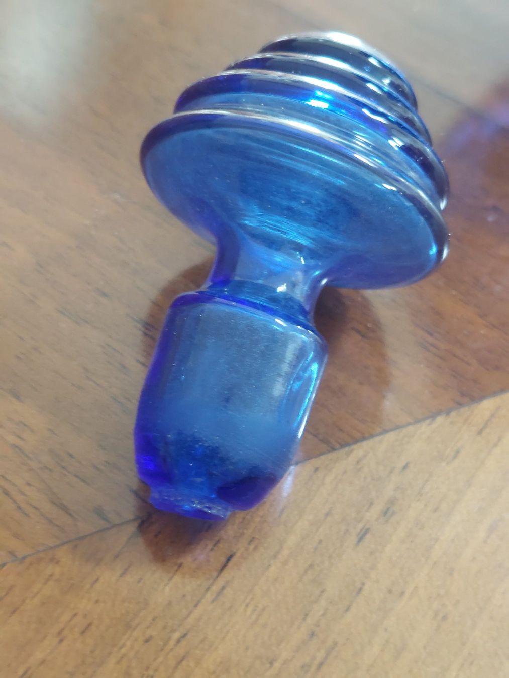 Caraffe: Antike Glas Likör Karaffe mit Silberauflage – Usato da Hergiswil NW venduto da maiette-23.N 6