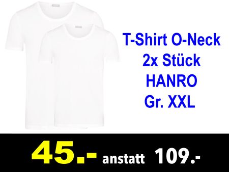 🔴  T-Shirt 2x HANRO Gr. XXL O-Neck /974Z