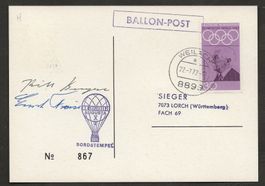 Ballon 1977 Deutschland Weilach Gerst-Hofen Luftpost