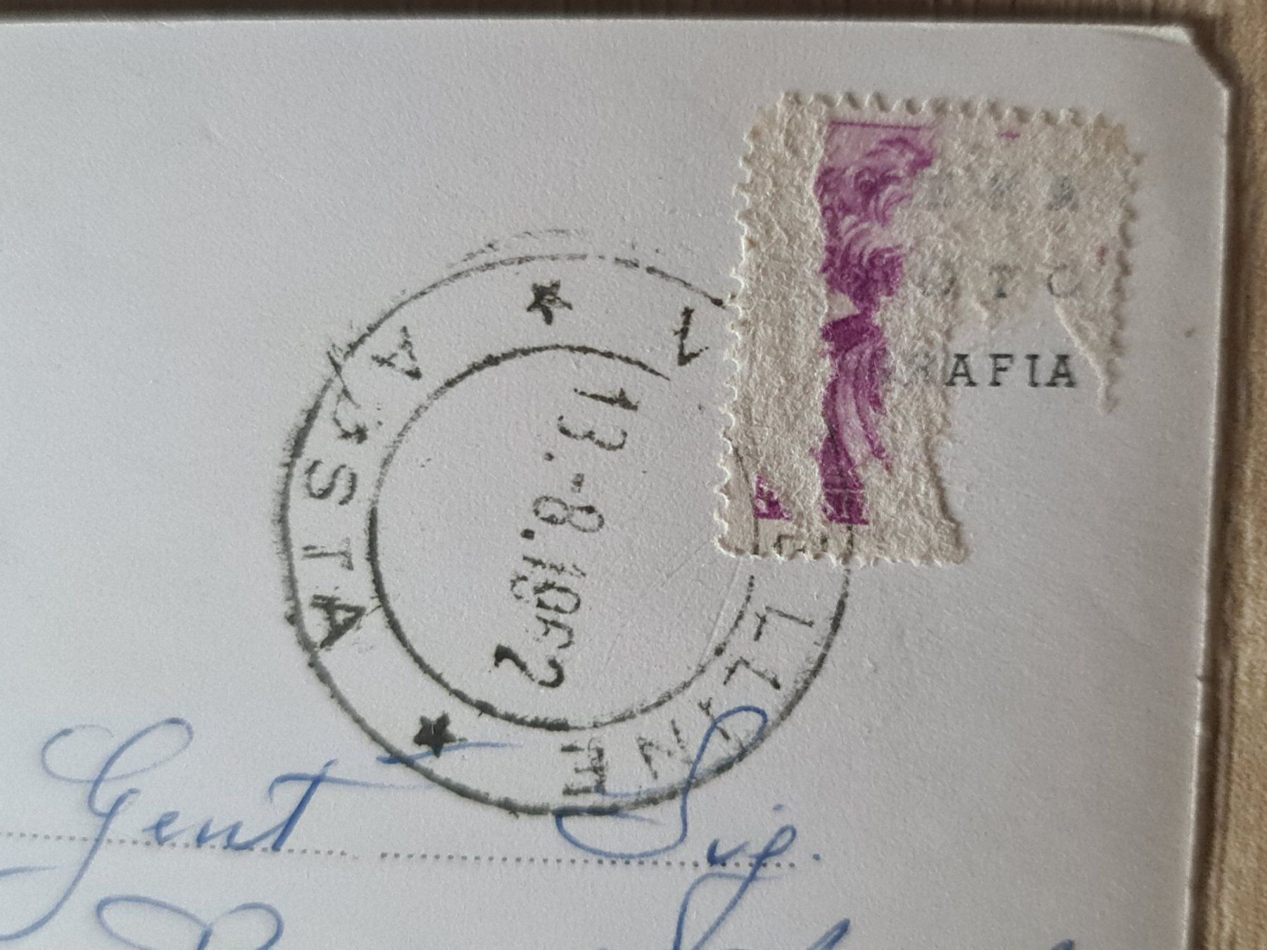 Cartoline postali: Ansichtskarte Doues Italien 1962 – Usato da Dintikon venduto da Vexi 1