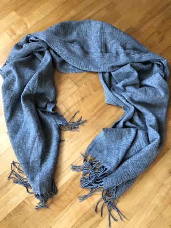 Wollschal grau