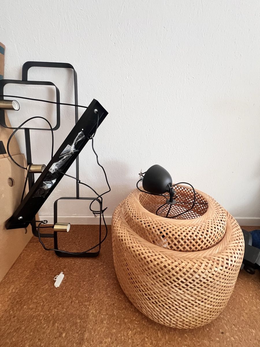 Ikea Lampadari & plafoniere: Hanging Lamp Natural Wood Weave Medium – Usato da Elsau venduto da DanNat2 2