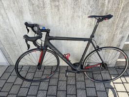 Felt 5 Rennrad Grösse 58 cm Carbon Schwarz Rot