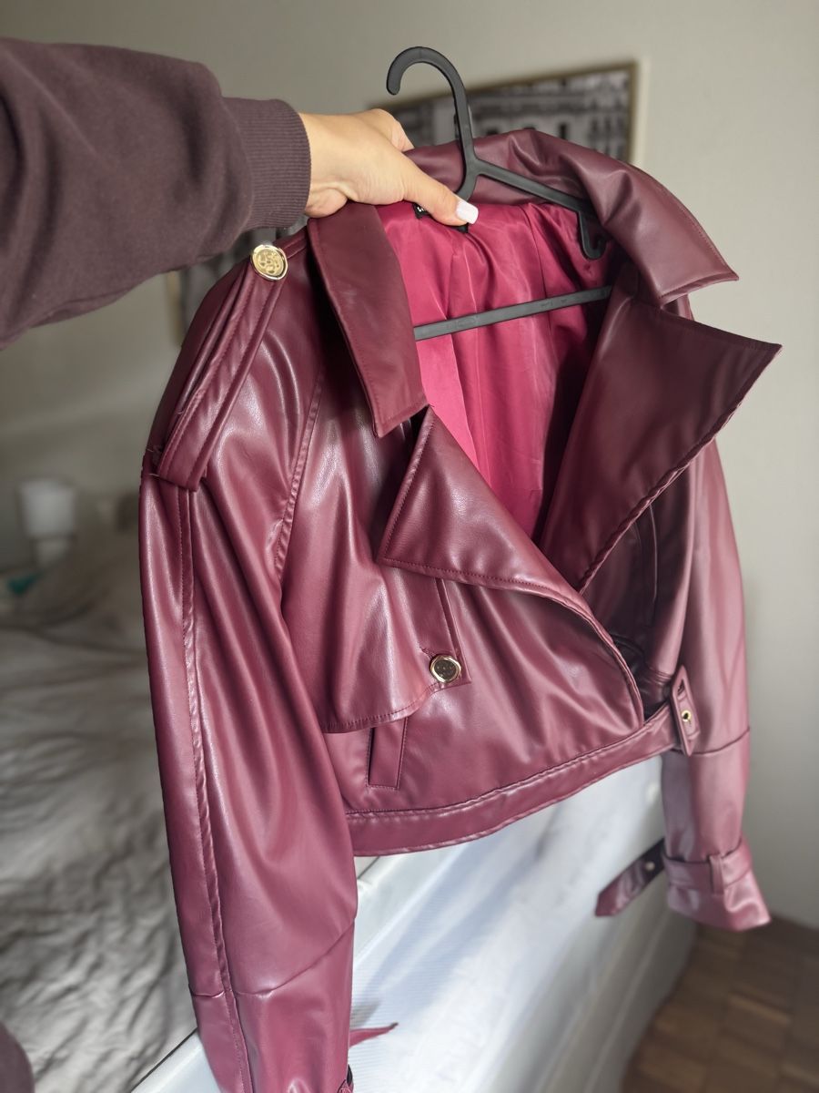 Giacche: Biker Jacke , Grösse 40, Bordeauxrot – Usato da Menziken venduto da iga_ym9f